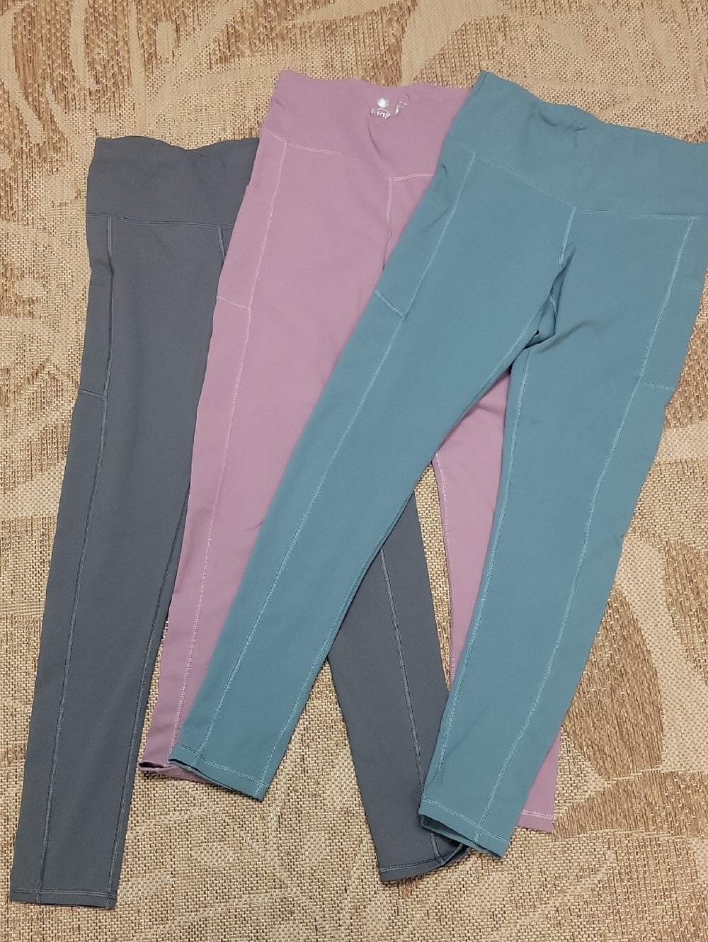 IUGA Active Leggings — Teal, Mauve & Charcoal (3-Pack)